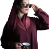 ⁦عباية عنابي / عباية كاجوال / قطعتين شيلة وعباية⁩ - الصورة ⁦2⁩